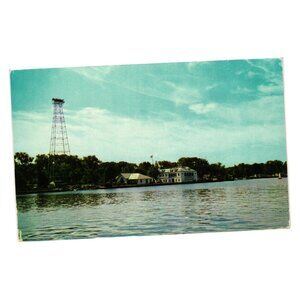 Vintage Port Of Rochester Postcard Lusterchrome Coast Guard Station Rochester NY